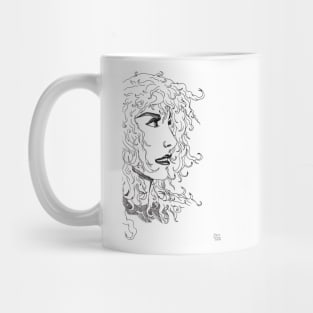 The unknown girl. Pen portrait. Mug